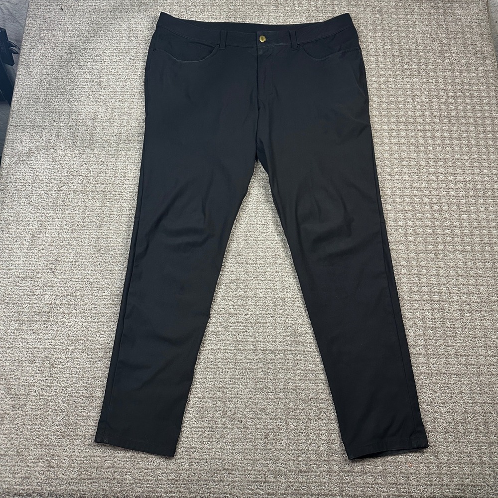 Lululemon ABC Pants Mens Black 5-Pocket Technical Trousers Size 40x31